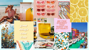 Summer Vibes Collage Wallpaper