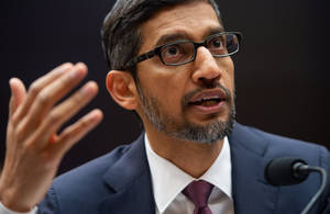 Sundar Pichai Testifying Before The House Judiciary Committee Wallpaper