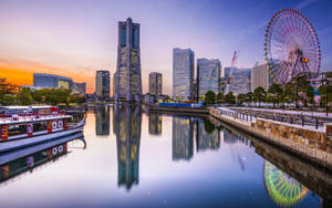 Sunrise In Yokohama City Wallpaper