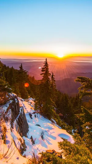 Sunrise Iphone Snowy Wallpaper