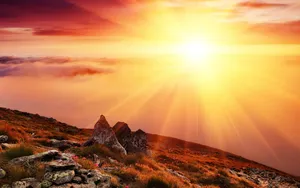 Sunrise On Rocky Mountain Wallpaper