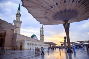 Sunset_at_ Madina_ Mosque Wallpaper