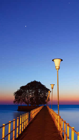Sunset Buenos Aires Dock Relaxing Iphone Wallpaper