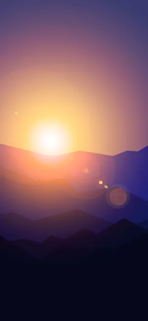 Sunset Horizon Minimalist Android Wallpaper