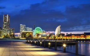 Sunset In Yokohama City Wallpaper