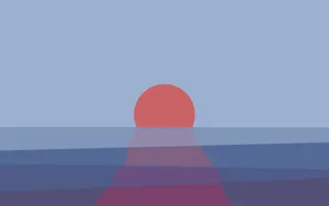 Sunset Minimalist Indie Art Wallpaper