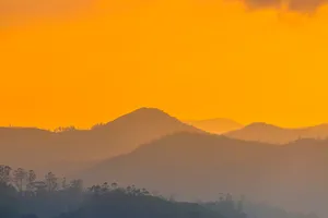 Sunset Mountains Aesthetic For Laptop Wallpaper