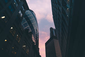 Sunset Skies Over The Gherkin Wallpaper