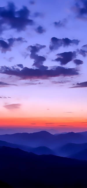 Sunset Sky And Mountains Color Iphone Wallpaper