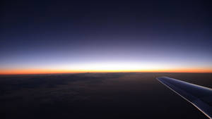 Sunset Sky View From Plane Wallpaper