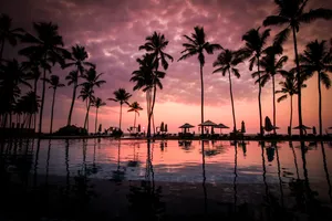 Sunset Sri Lanka Negombo Pool Wallpaper