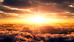 Sunshine Clouds Sky Wallpaper