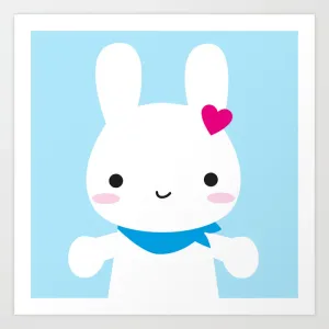 Super Cute Kawaii Rabbit With Open Arms Wallpaper