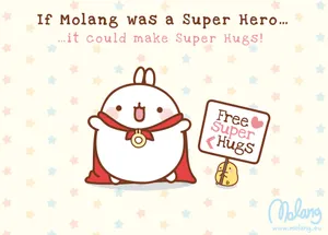 Super Hero Molang Wallpaper
