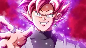 Super Saiyan Rose Goku In Red Wallpaper