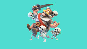 Supercell Knight With Skeletons Wallpaper