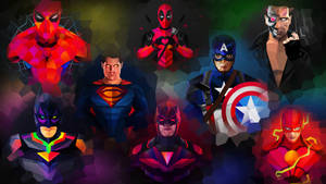 Superhero Polygon Artwork Wallpaper