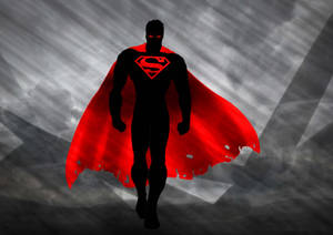 Superhero Silhouette Of Superman Wallpaper