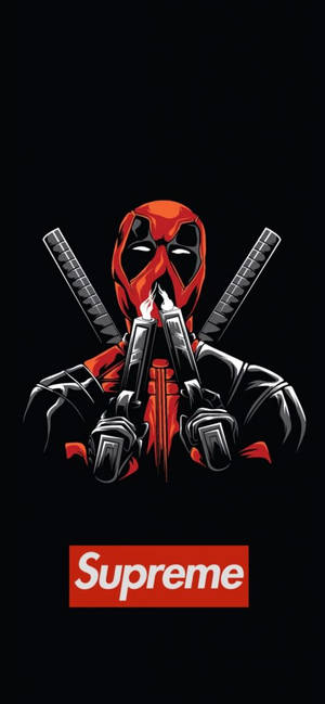 Superhero Supreme Deadpool And Guns Wallpaper