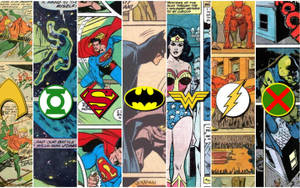 Superheroes_and_ Logos_ Collage Wallpaper