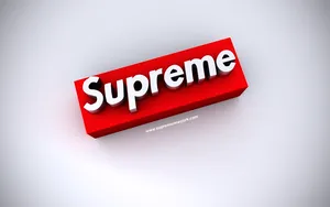 Superior 3d Logo Of Supreme Wallpaper