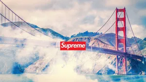 Supreme And Golden Gate Bridge Wallpaper