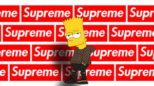 Supreme And The Simpsons Wallpaper