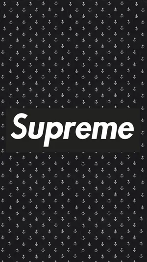 Supreme Brand In Black And White Wallpaper