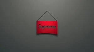 Supreme Laptop With A Unique Aesthetic Wallpaper