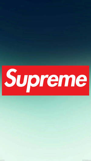 Supreme Logo Gradient Blue Wallpaper