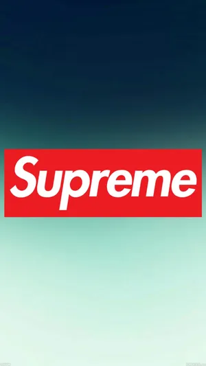 Supreme Logo Gradient Blue Wallpaper