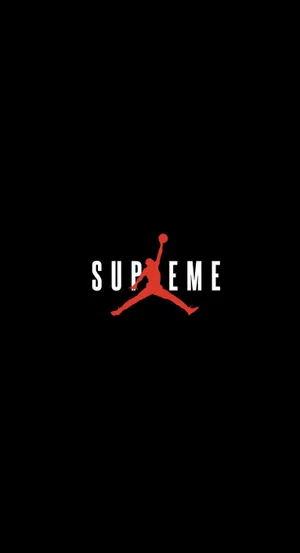 Supreme Logo On A Black Background Wallpaper