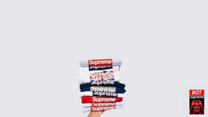 Supreme Stack Of Shirts Wallpaper