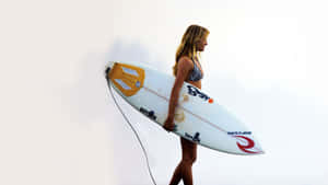 Surfboard Woman Bikini Wallpaper