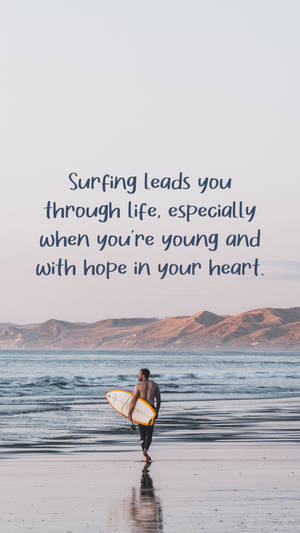 Surfing Leads You Quote Wallpaper