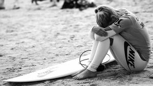 Surfing, Surfer, Girl, Sport, Nike, Bw Wallpaper
