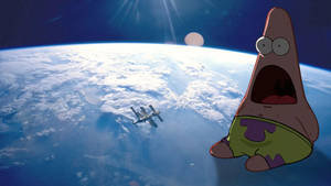 Surprised Patrick Star In Outer Space Meme Wallpaper