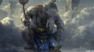 Surreal Artistic Representation Of Lord Ganesh Wallpaper