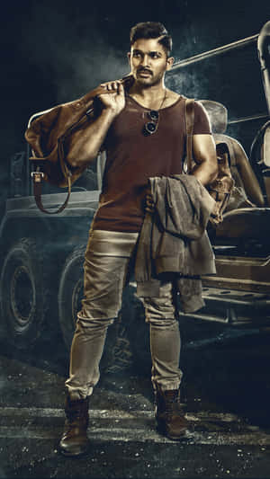 Surya The Soldier Action Film Star Allu Arjun Wallpaper