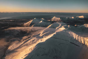 Svalbard Foggy Glaciers Wallpaper