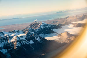 Svalbard Snowy Black Mountains Wallpaper