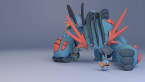 Swampert And Co. Figurines Wallpaper