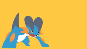 Swampert Yellow Background Wallpaper