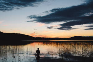 Sweden Dusky Lake Storsjon Wallpaper