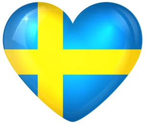 Sweden Heart Flag Wallpaper