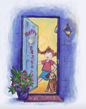 Sweet Passover Door Art Wallpaper