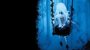 Swinging Emo Girl Wallpaper