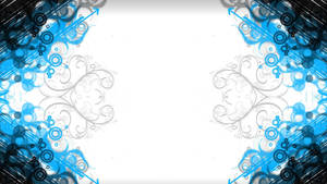 Swirling Blue Against Cool White Wallpaper