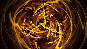 Swirls And Glitch Of Gold Wallpaper