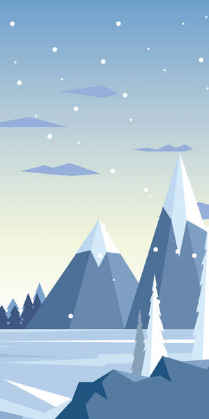 Swiss Alps Vector Art Wallpaper